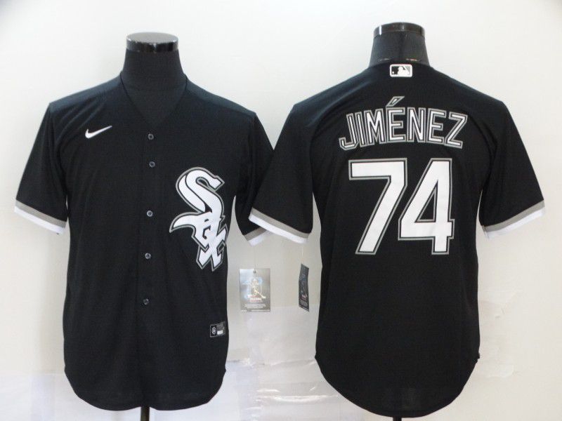 Men Chicago White Sox #74 Jimenez Black Game Nike MLB Jerseys